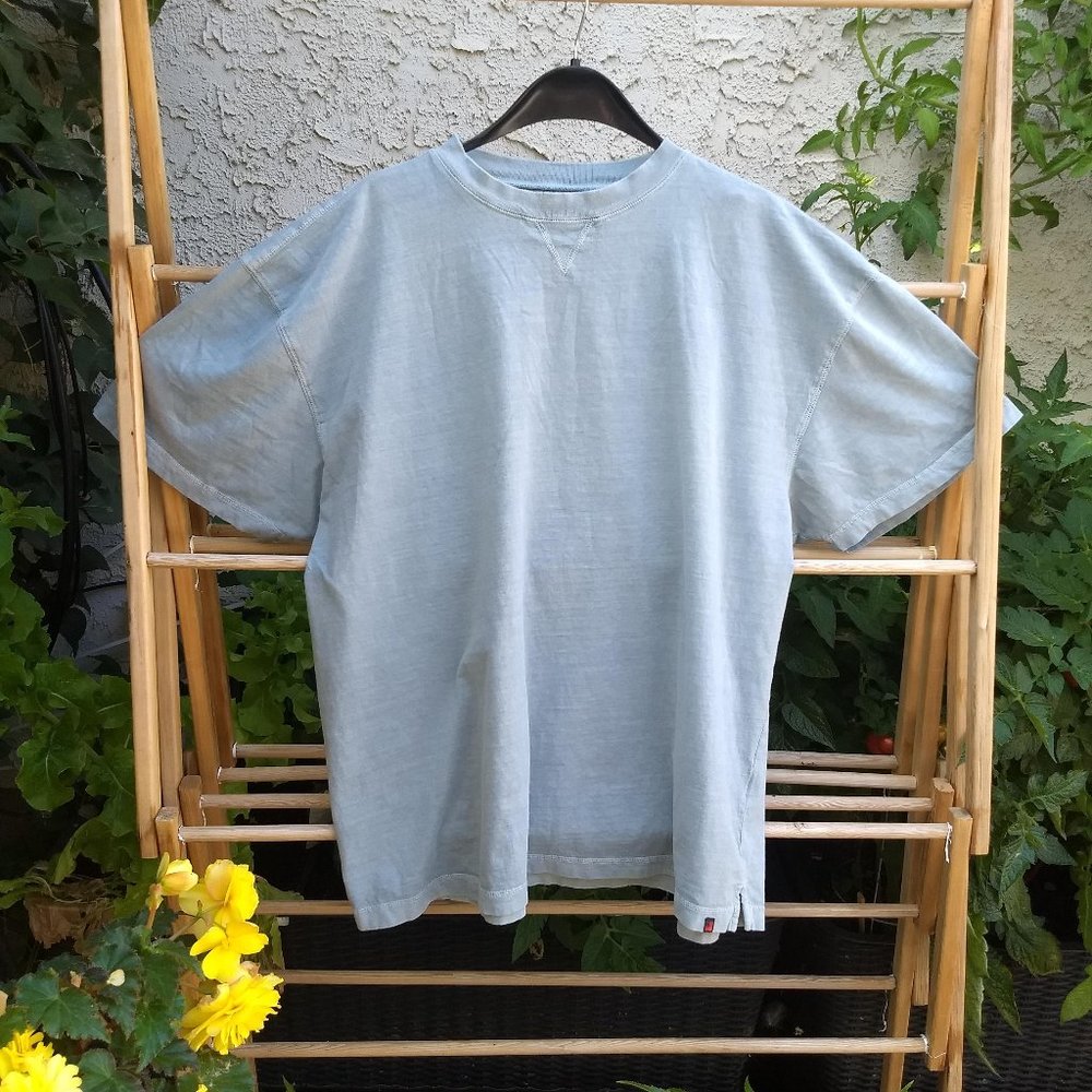 woolrich light blue grey cotton short sleeve tshirt